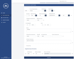 Подать план полета ivao